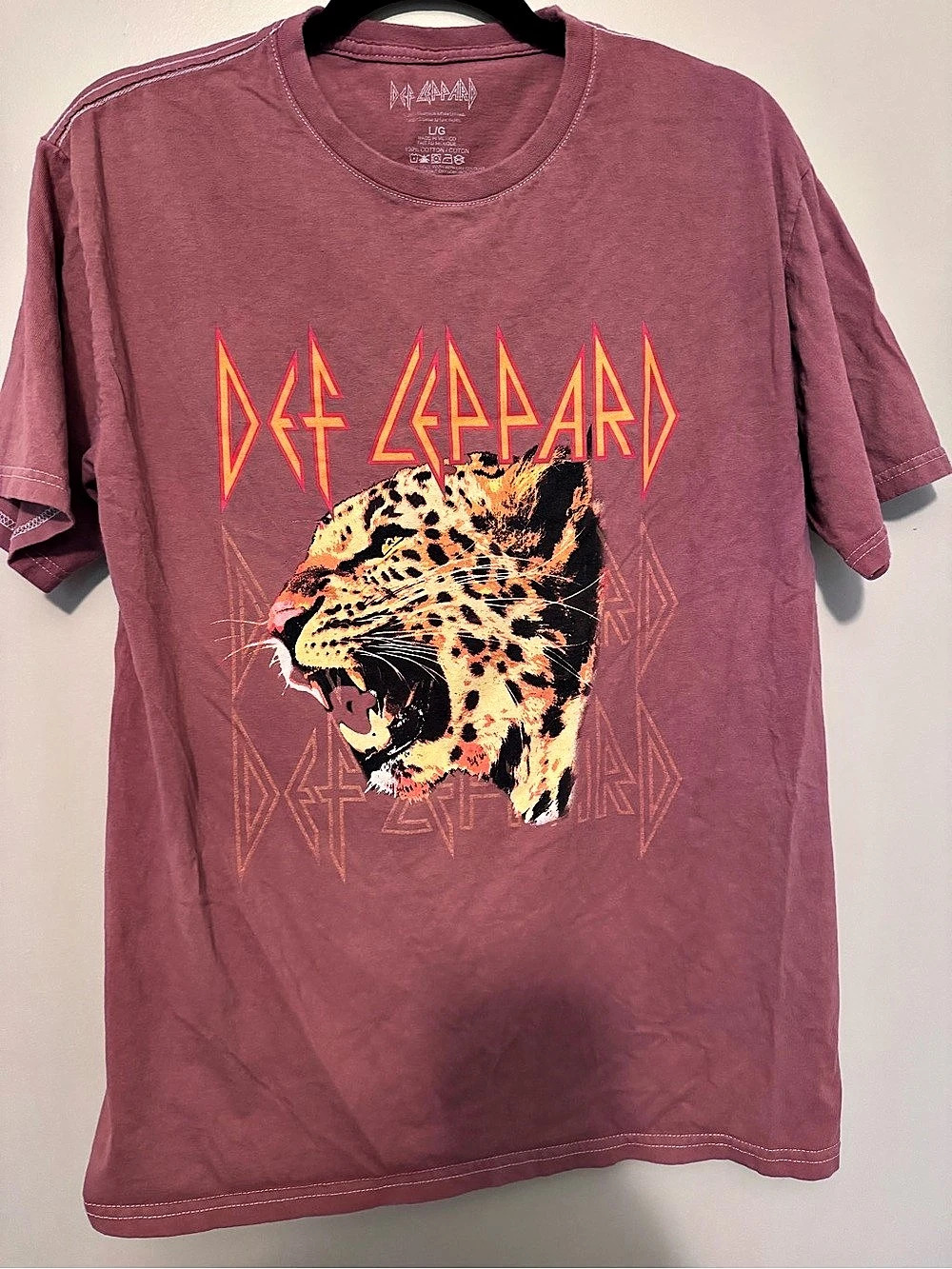 Def Leppard Graphic Tee in Pink